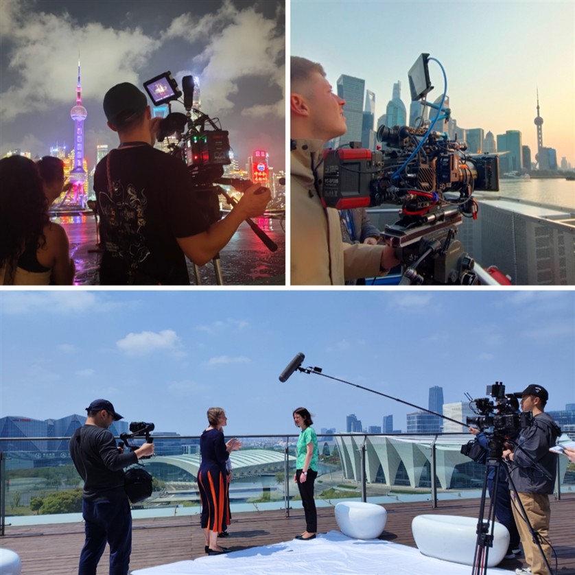 Film equipment rental setup in China with camera and support gear